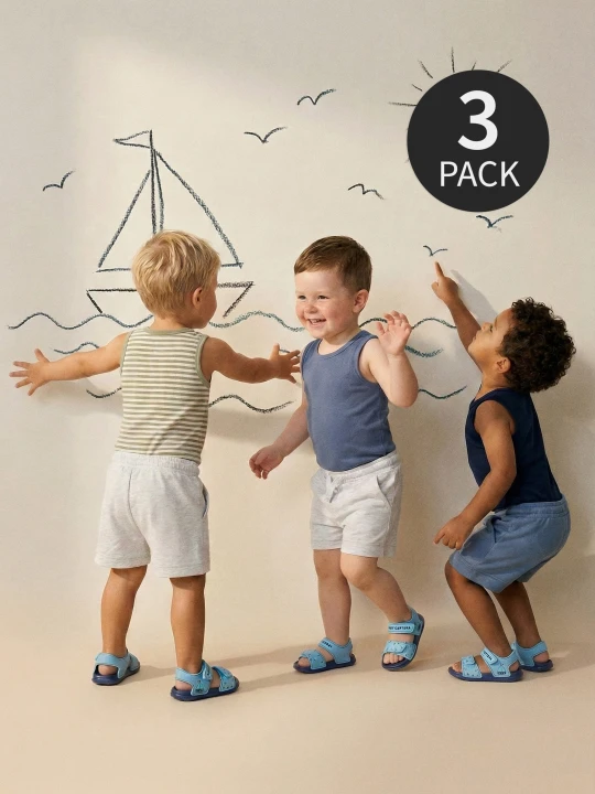 Zdjęcie produktu Sinsay - Bawełniane body bez rękawów 3 pack - kremowy