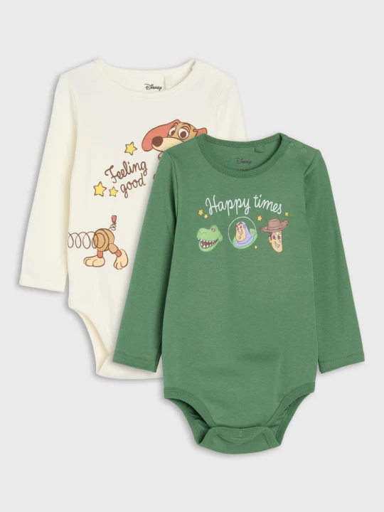 Zdjęcie produktu Sinsay - Bawełniane body z nadrukiem Toy Story 2 pack - kremowy
