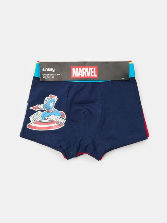 Zdjęcie produktu Sinsay - Bawełniane bokserki 4 pack Marvel - granatowy