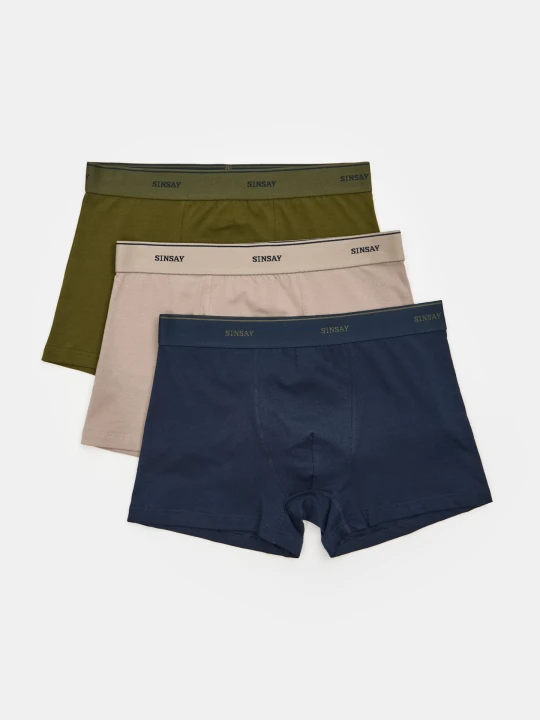 Zdjęcie produktu Sinsay - Bawełniane bokserki Classic 3 pack - wielobarwny