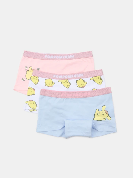 Zdjęcie produktu Sinsay - Bawełniane bokserki PomPomPurin z brokatową gumką 3 pack - wielobarwny