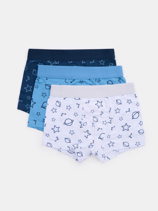 Zdjęcie produktu Sinsay - Bawełniane bokserki z motywem kosmosu 3 pack - wielobarwny