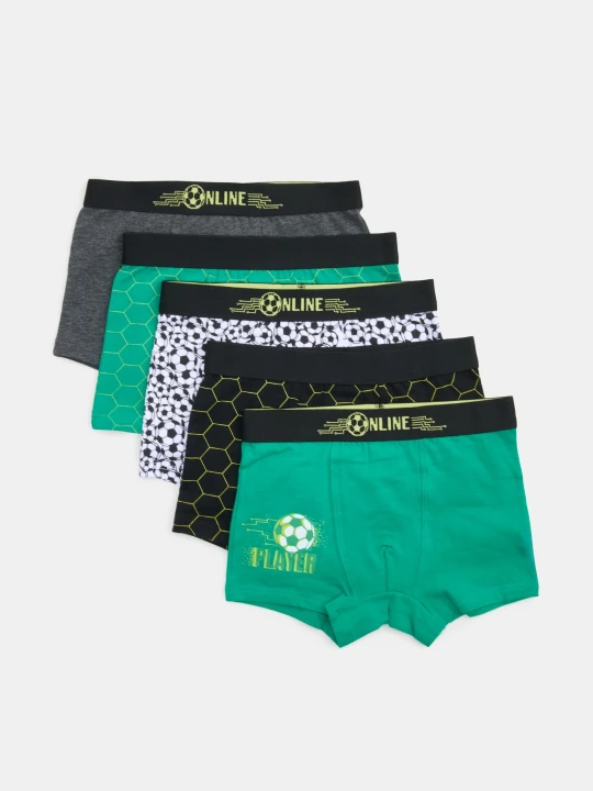 Zdjęcie produktu Sinsay - Bawełniane bokserki z motywem piłkarskim 5 pack - wielobarwny
