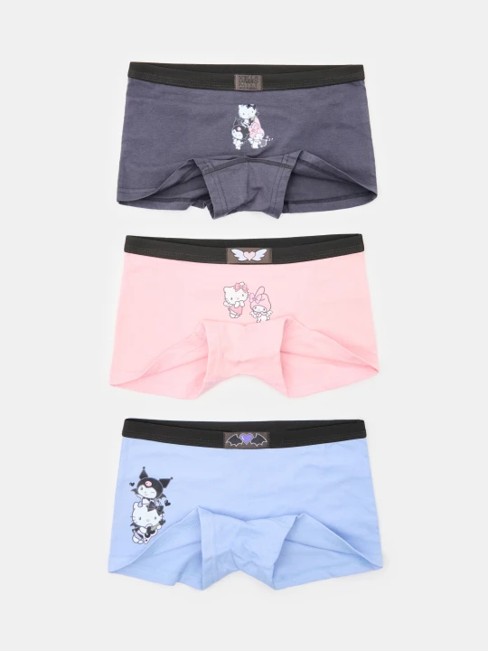 Zdjęcie produktu Sinsay - Bawełniane bokserki z nadrukiem 3 pack Hello Kitty and Friends - wielobarwny