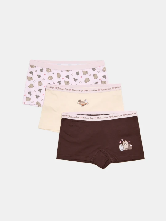 Zdjęcie produktu Sinsay - Bawełniane bokserki z nadrukiem 3 pack Pusheen the Cat - wielobarwny