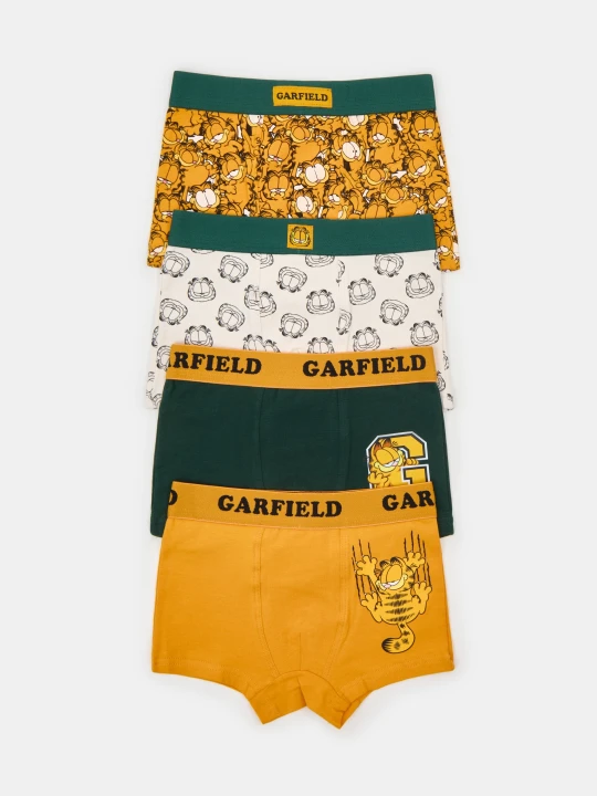 Zdjęcie produktu Sinsay - Bawełniane bokserki z nadrukiem 4 pack Garfield - pomarańczowy