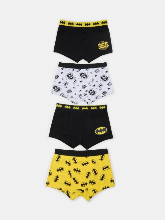 Zdjęcie produktu Sinsay - Bawełniane bokserki z nadrukiem Batman 4 pack - żółty
