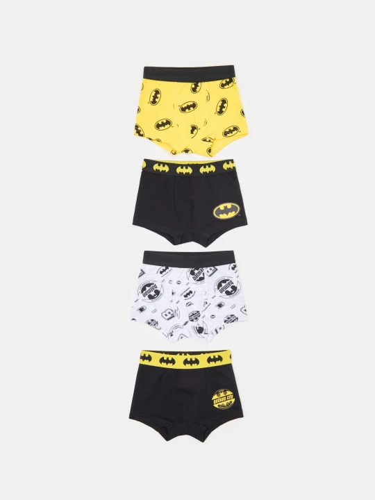 Zdjęcie produktu Sinsay - Bawełniane bokserki z nadrukiem Batman 4 pack - żółty