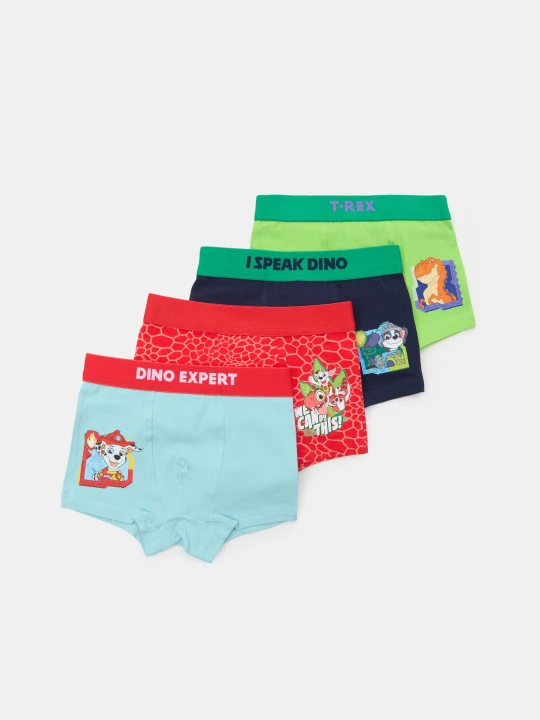 Zdjęcie produktu Sinsay - Bawełniane bokserki z nadrukiem PAW Patrol 4 pack - wielobarwny