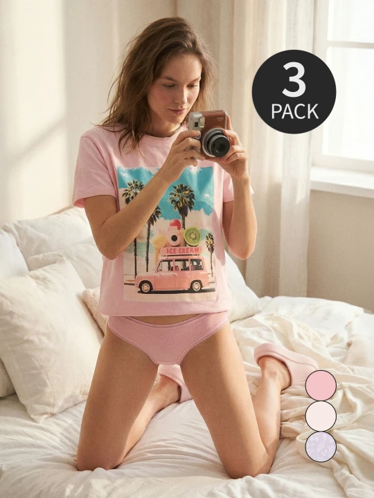 Zdjęcie produktu Sinsay - Bawełniane figi 3 pack - wielobarwny