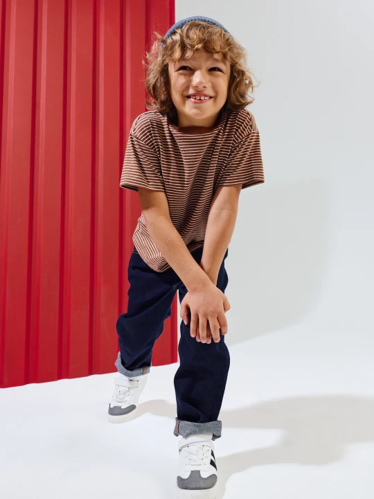 Zdjęcie produktu Sinsay - Bawełniane jeansy loose tapered - granatowy