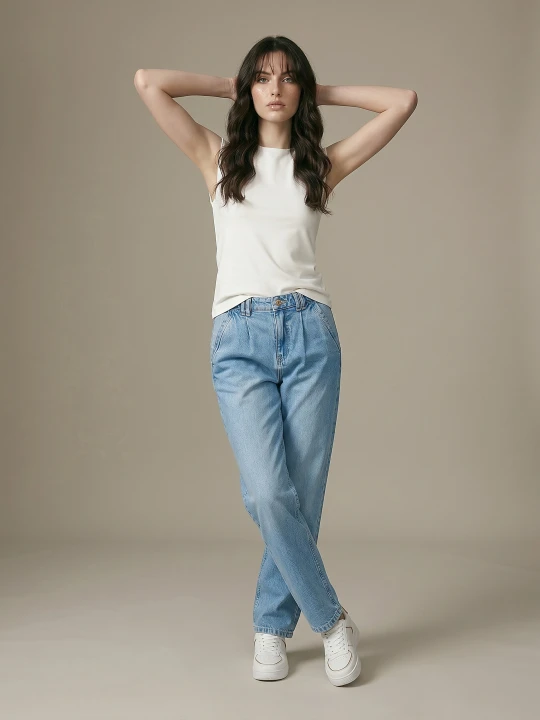 Zdjęcie produktu Sinsay - Bawełniane jeansy straight slim z efektem sprania - niebieski
