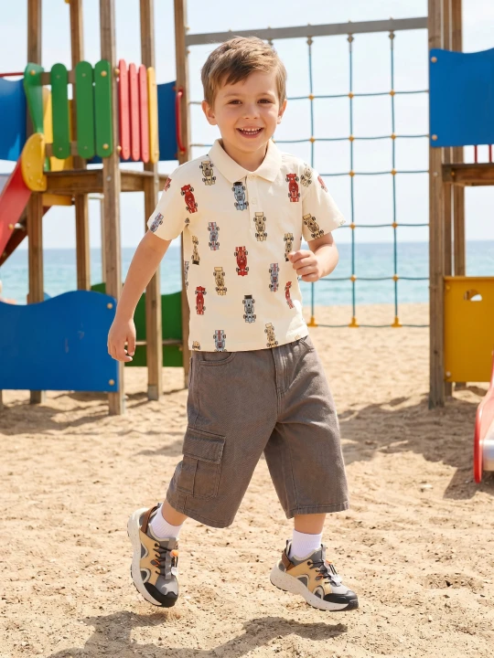 Zdjęcie produktu Sinsay - Bawełniane jeansy wide leg 3/4 - brązowy