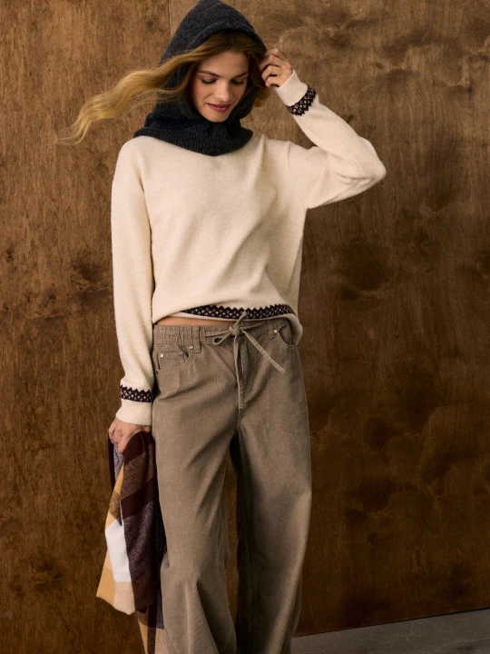 Zdjęcie produktu Sinsay - Bawełniane jeansy wide leg - brązowy