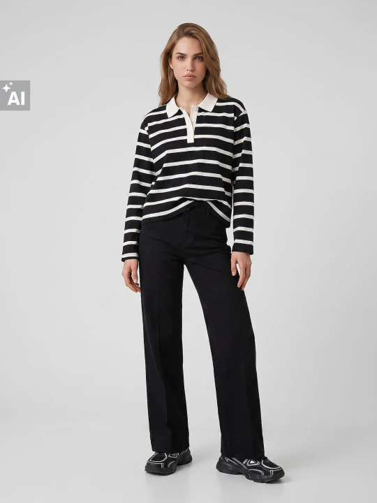 Zdjęcie produktu Sinsay - Bawełniane jeansy wide leg - czarny