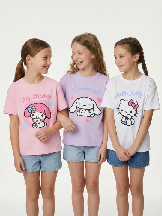Zdjęcie produktu Sinsay - Bawełniane koszulki 3 pack Hello Kitty - biały