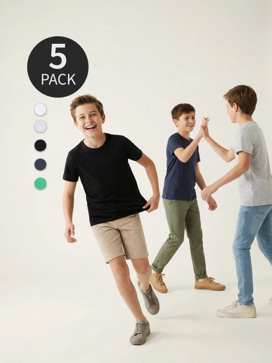 Zdjęcie produktu Sinsay - Bawełniane koszulki 5 pack - biały