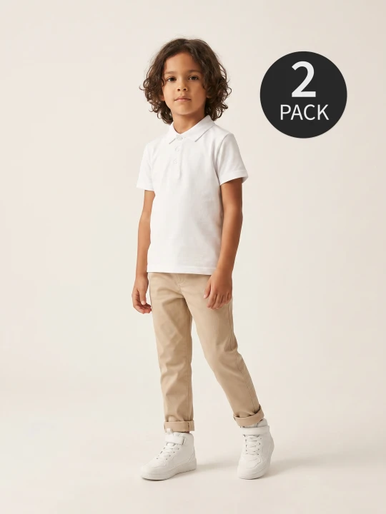 Zdjęcie produktu Sinsay - Bawełniane koszulki polo 2 pack - biały