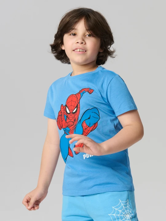 Zdjęcie produktu Sinsay - Bawełniane koszulki z krótkim rękawem Spider-Man 2 pack - wielobarwny