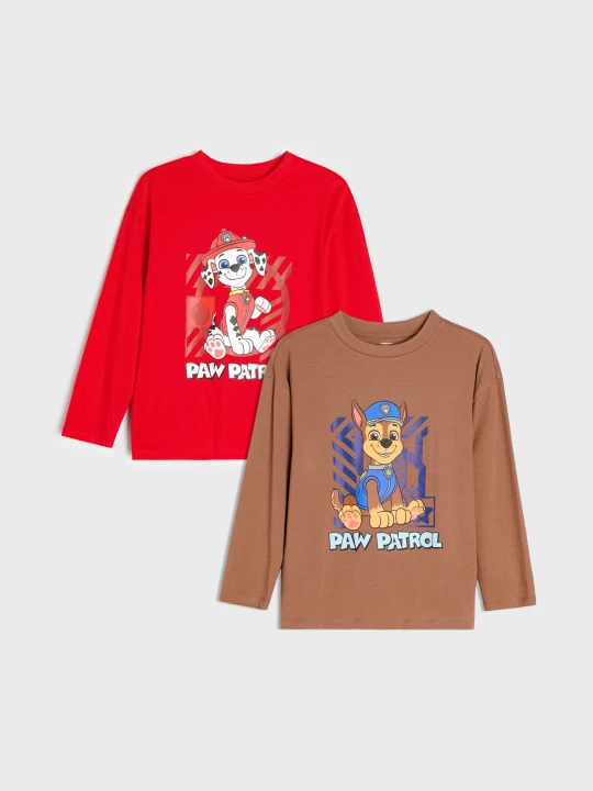 Zdjęcie produktu Sinsay - Bawełniane koszulki z nadrukiem 2 pack PAW Patrol - wielobarwny