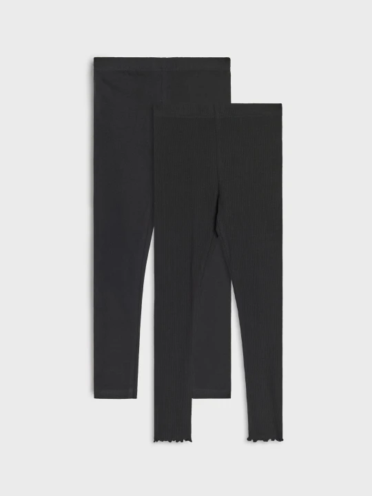 Zdjęcie produktu Sinsay - Bawełniane legginsy 2 pack - czarny