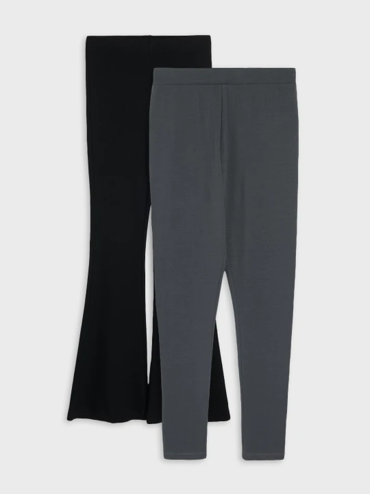 Zdjęcie produktu Sinsay - Bawełniane legginsy 2 pack - czarny