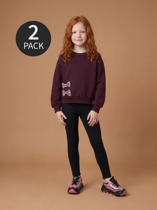 Zdjęcie produktu Sinsay - Bawełniane legginsy 2 pack - czarny