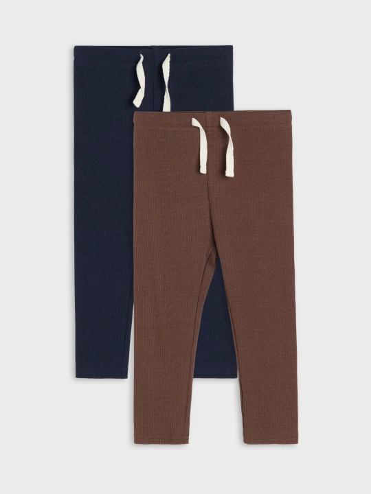 Zdjęcie produktu Sinsay - Bawełniane legginsy 2 pack - granatowy