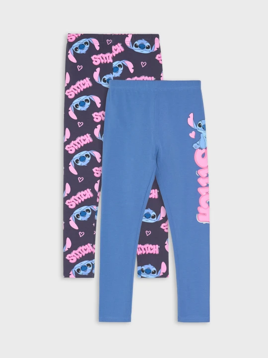 Zdjęcie produktu Sinsay - Bawełniane legginsy 2 pack Lilo & Stitch - wielobarwny