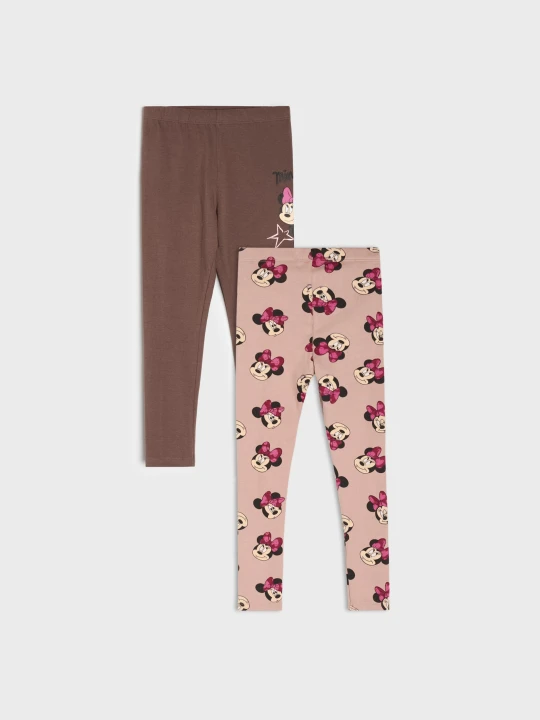 Zdjęcie produktu Sinsay - Bawełniane legginsy 2 pack Minnie Mouse - wielobarwny