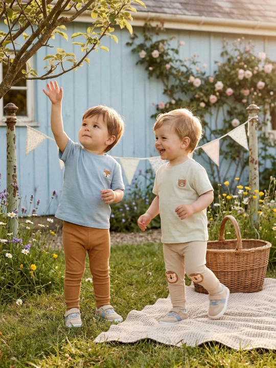Zdjęcie produktu Sinsay - Bawełniane legginsy 2 pack - beżowy