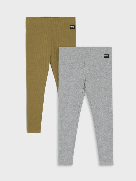 Zdjęcie produktu Sinsay - Bawełniane legginsy 2 pack - szary
