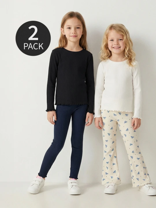 Zdjęcie produktu Sinsay - Bawełniane legginsy 2 pack - wielobarwny