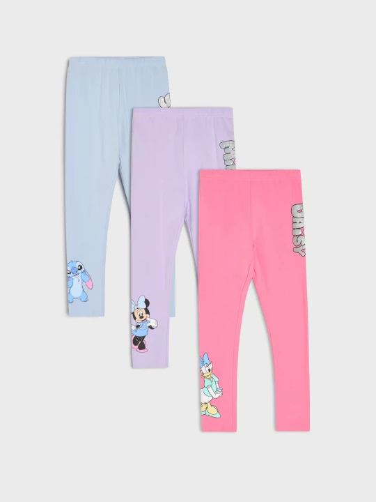 Zdjęcie produktu Sinsay - Bawełniane legginsy 3 pack Disney - wielobarwny