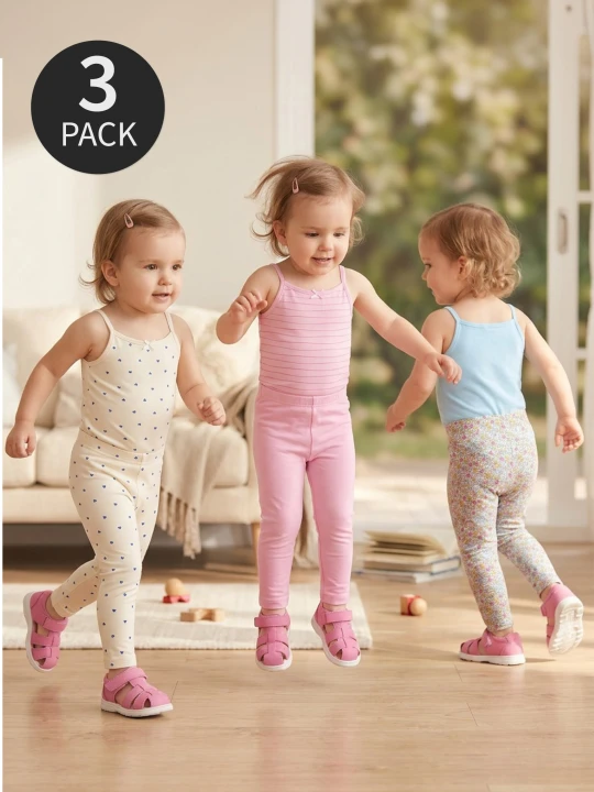 Zdjęcie produktu Sinsay - Bawełniane legginsy 3 pack - kremowy