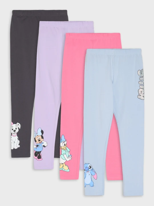 Zdjęcie produktu Sinsay - Bawełniane legginsy 4 pack Disney - wielobarwny