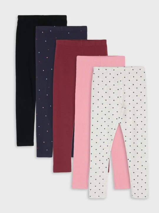 Zdjęcie produktu Sinsay - Bawełniane legginsy 5 pack - wielobarwny