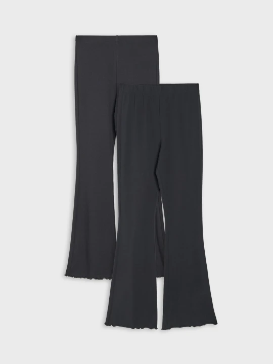 Zdjęcie produktu Sinsay - Bawełniane legginsy flare 2 pack - czarny