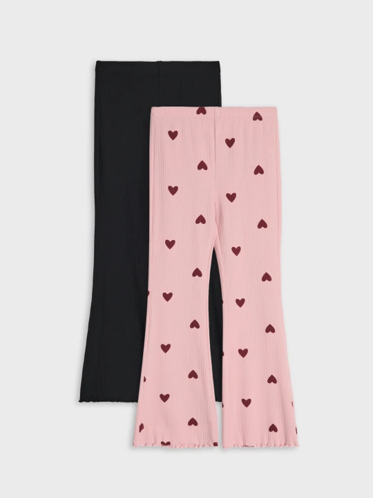 Zdjęcie produktu Sinsay - Bawełniane legginsy flare 2 pack - wielobarwny