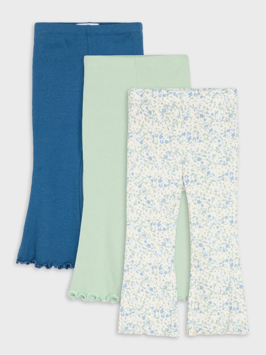 Zdjęcie produktu Sinsay - Bawełniane legginsy flare 3 pack - kremowy