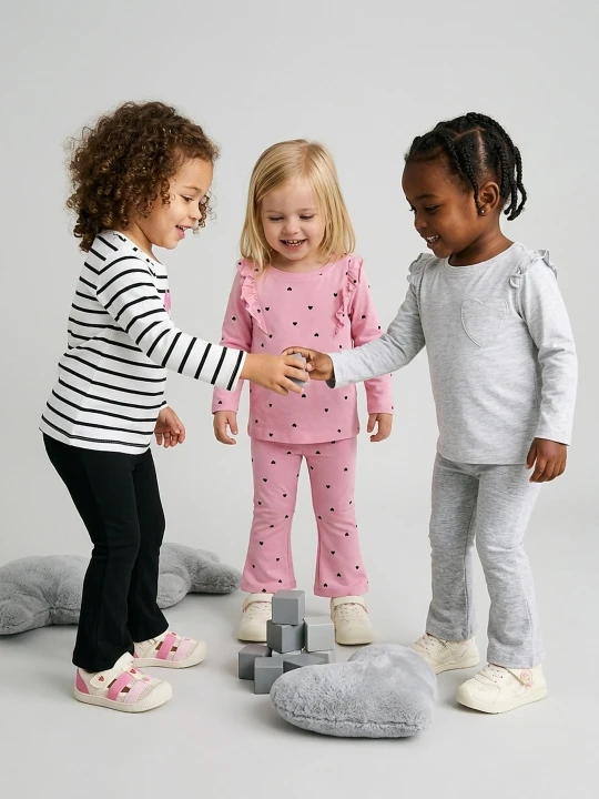 Zdjęcie produktu Sinsay - Bawełniane legginsy flare 3 pack - różowy