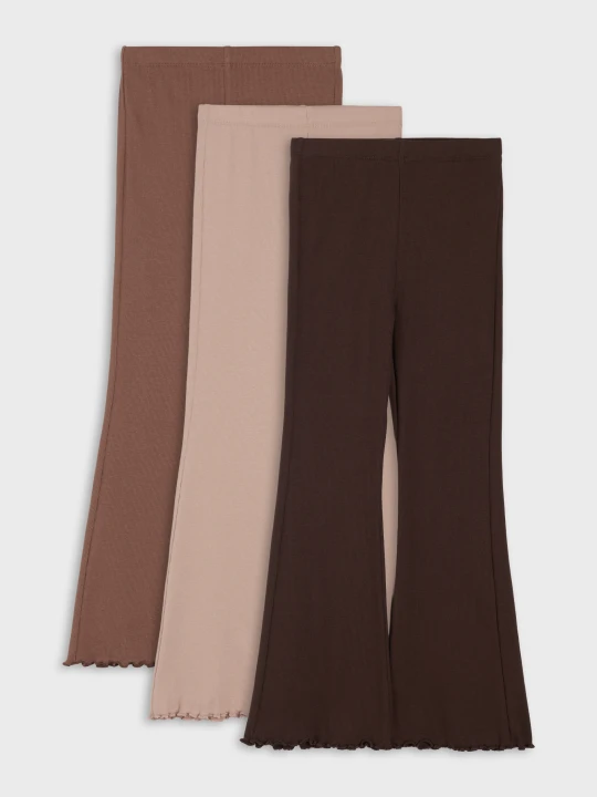 Zdjęcie produktu Sinsay - Bawełniane legginsy flare 3 pack - wielobarwny
