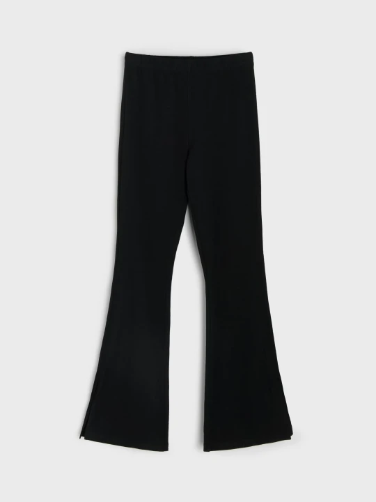 Zdjęcie produktu Sinsay - Bawełniane legginsy flare - czarny