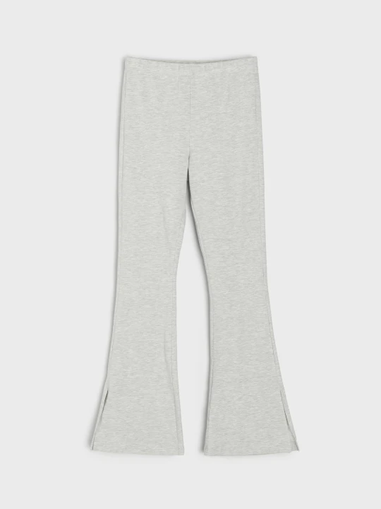 Zdjęcie produktu Sinsay - Bawełniane legginsy flare - szary