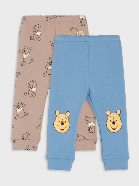 Zdjęcie produktu Sinsay - Bawełniane legginsy ocieplane Winnie the Pooh - beżowy