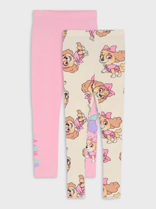Zdjęcie produktu Sinsay - Bawełniane legginsy ze wzorem PAW Patrol 2 pack - różowy