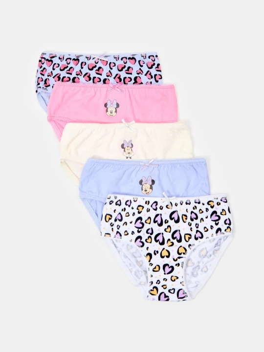 Zdjęcie produktu Sinsay - Bawełniane majtki 5 pack Minnie Mouse - wielobarwny