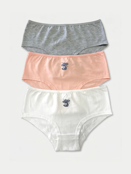 Zdjęcie produktu Sinsay - Bawełniane majtki figi z motywem koali 3 pack - wielobarwny