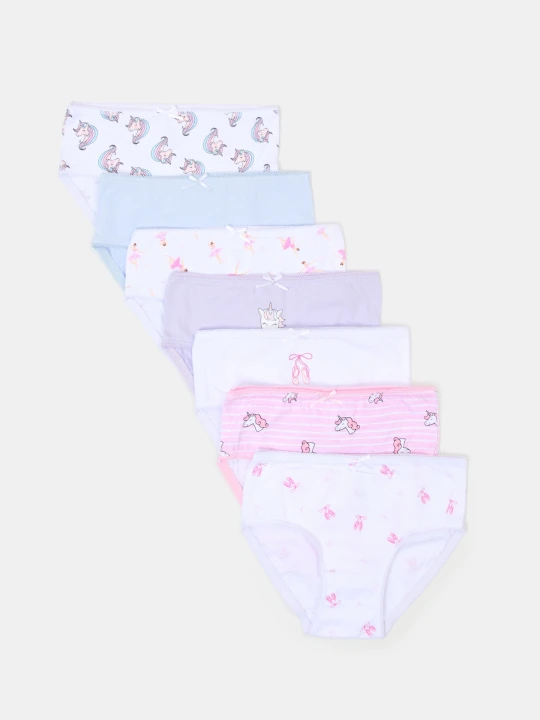 Zdjęcie produktu Sinsay - Bawełniane majtki z nadrukiem 7 pack - wielobarwny