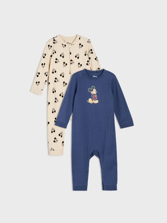 Zdjęcie produktu Sinsay - Bawełniane pajacyki z nadrukiem 2 pack Mickey Mouse - granatowy